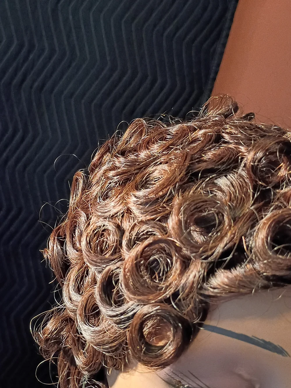 Natural Dark Brown Curly Hair Piece - Women Hair